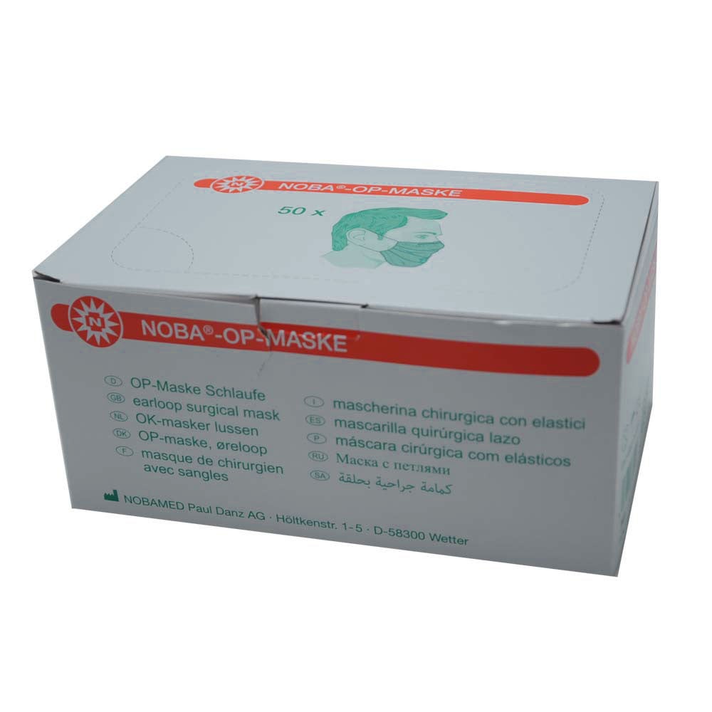 NOBA® Medizinischer Mundschutz mit Gummizug, OP-Maske, grün,50 Stück