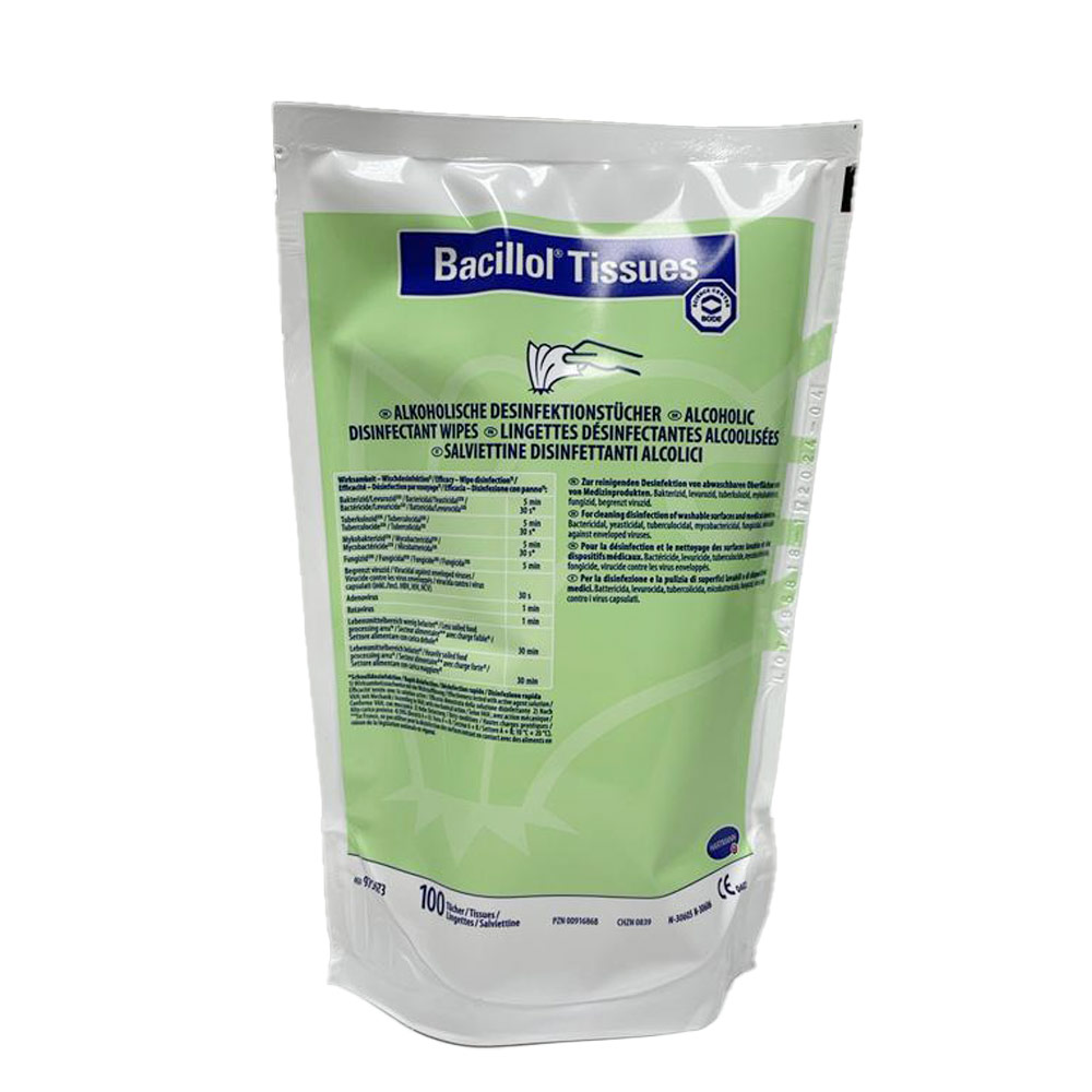 Bacillol Tissues, Desinfektionstücher, Nachfüllpack mit 100 Tüchern