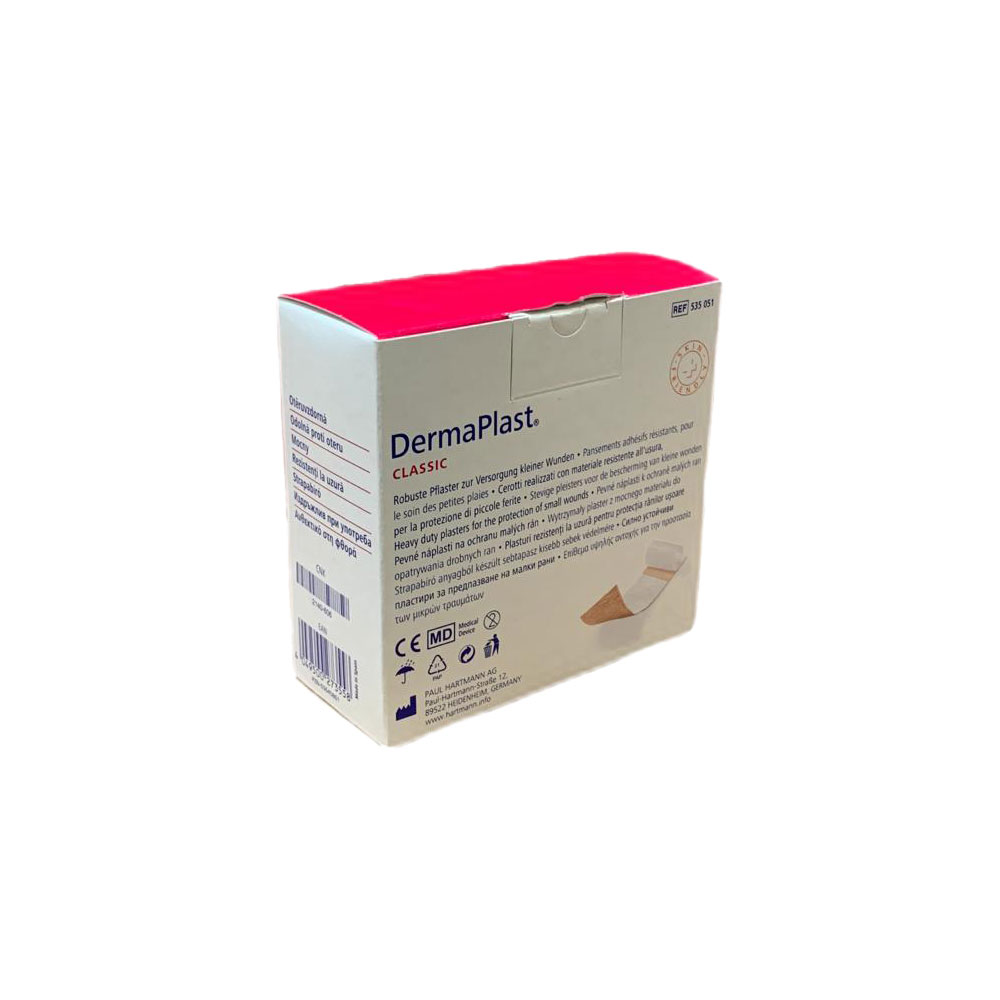 Hartmann DermaPlast classic, Wundpflaster, 1 Rolle, 5 m x 4 cm