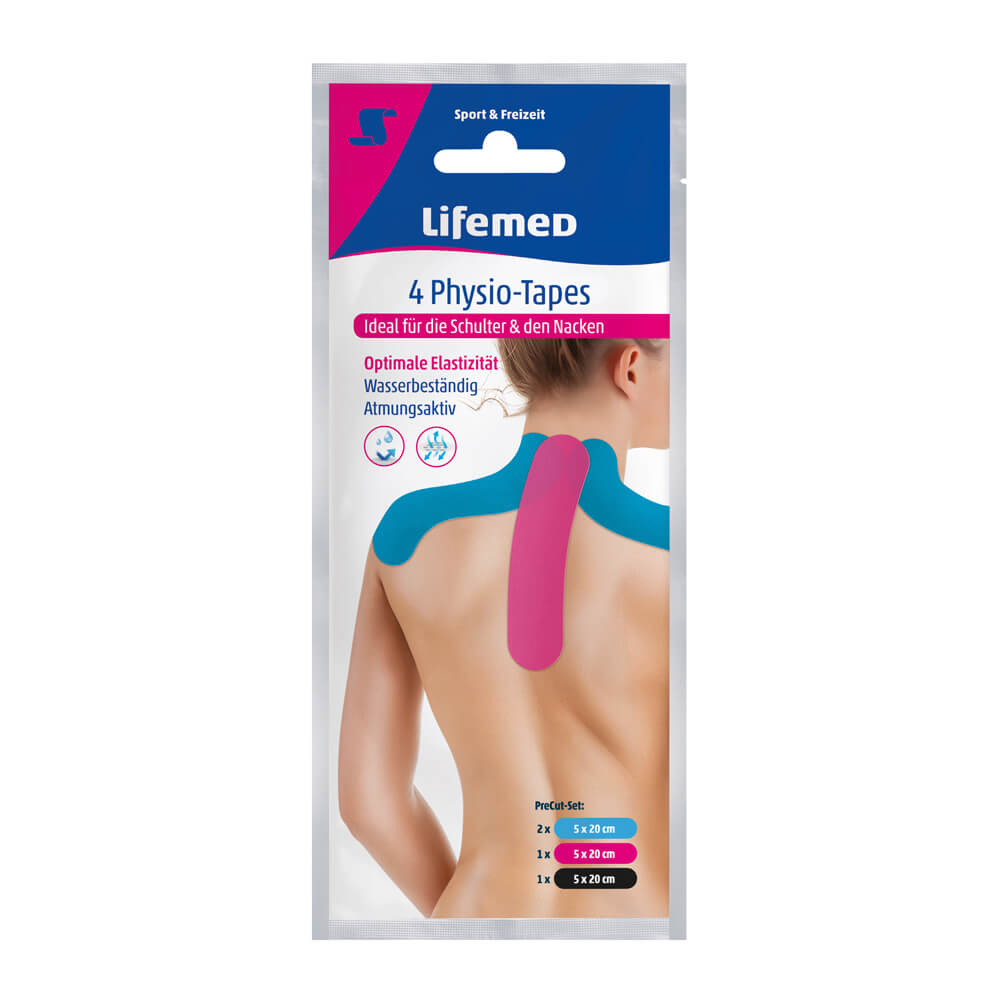 Physiotapes Nacken, von Lifemed®, 20 x 5 cm, 4 Stück