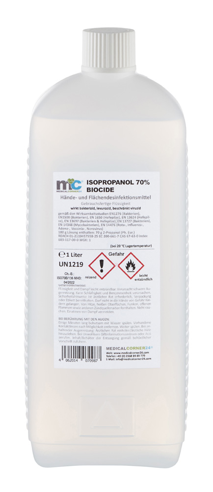 MC24 Hände-/Flächendesinfektion Biocide, Fl. mit Spritzeinsatz, 1 L