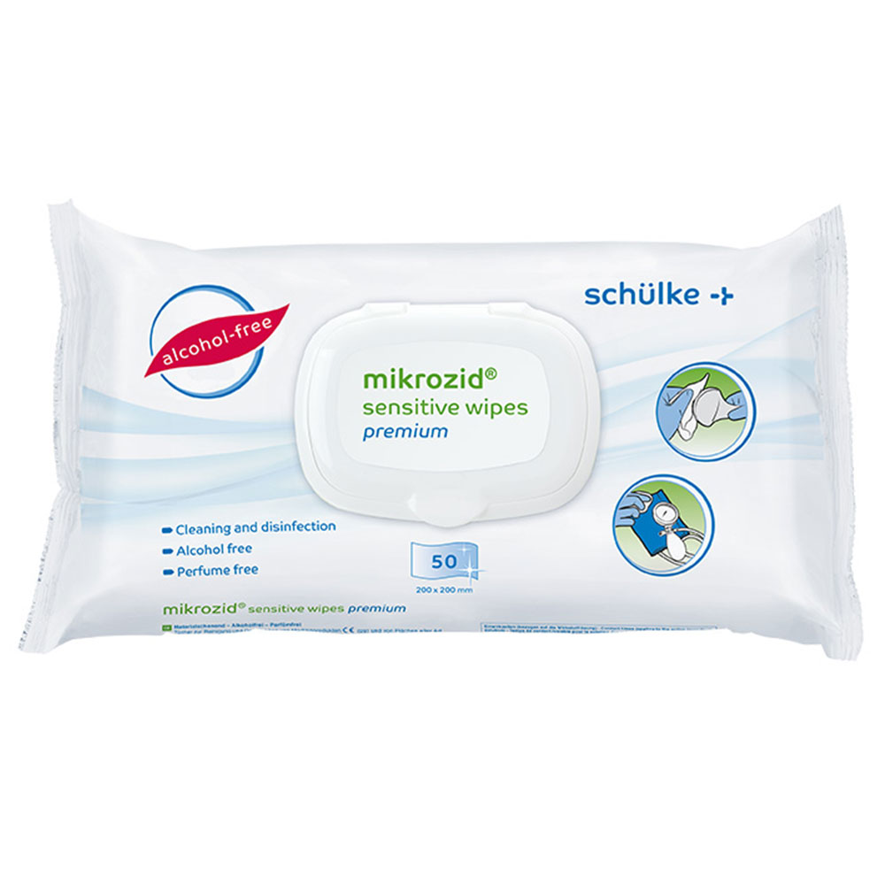Schülke mikrozid® sensitive wipes premium, Desinfektionstücher, 50 St.