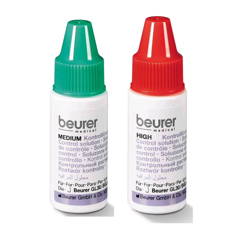 Beurer Kontrolllösung für Blutzuckermessgeräte GL 30-34, 2x 4 ml