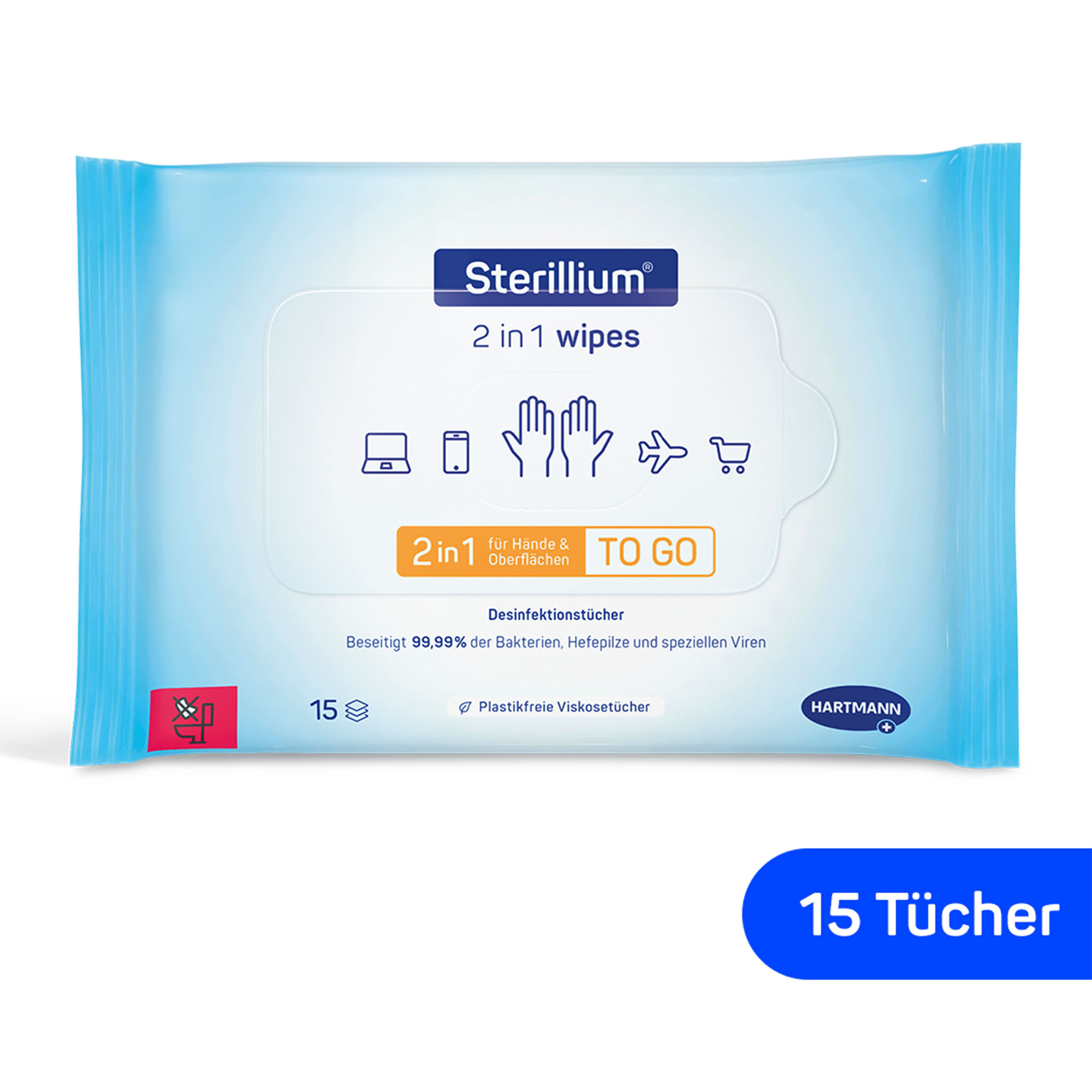 Hartmann Sterillium® 2 in 1 wipes, Hände- und Flächendesinfektionstuch