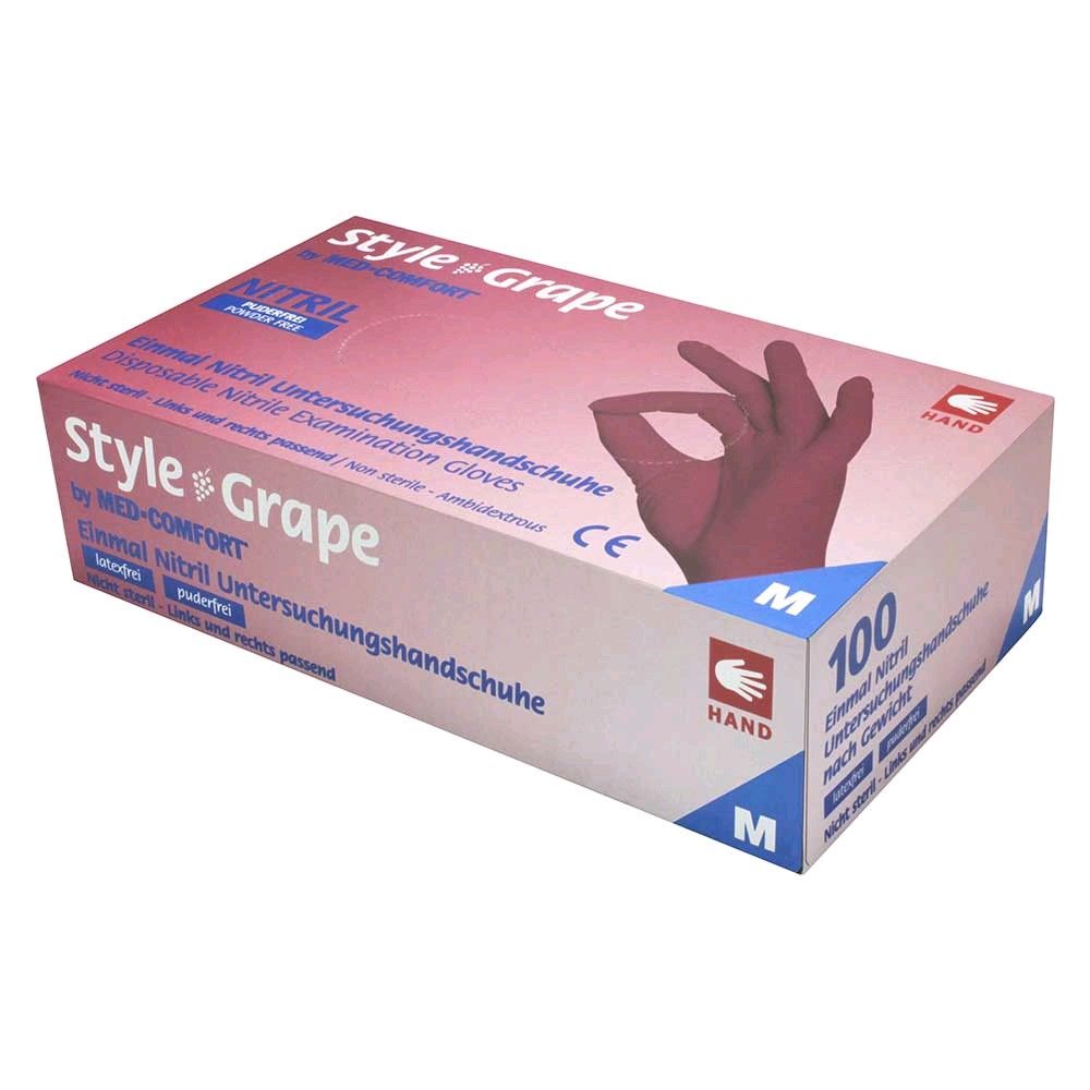 Nitril Einmal-Handschuhe Style Grape von Ampri, puderfrei, XS