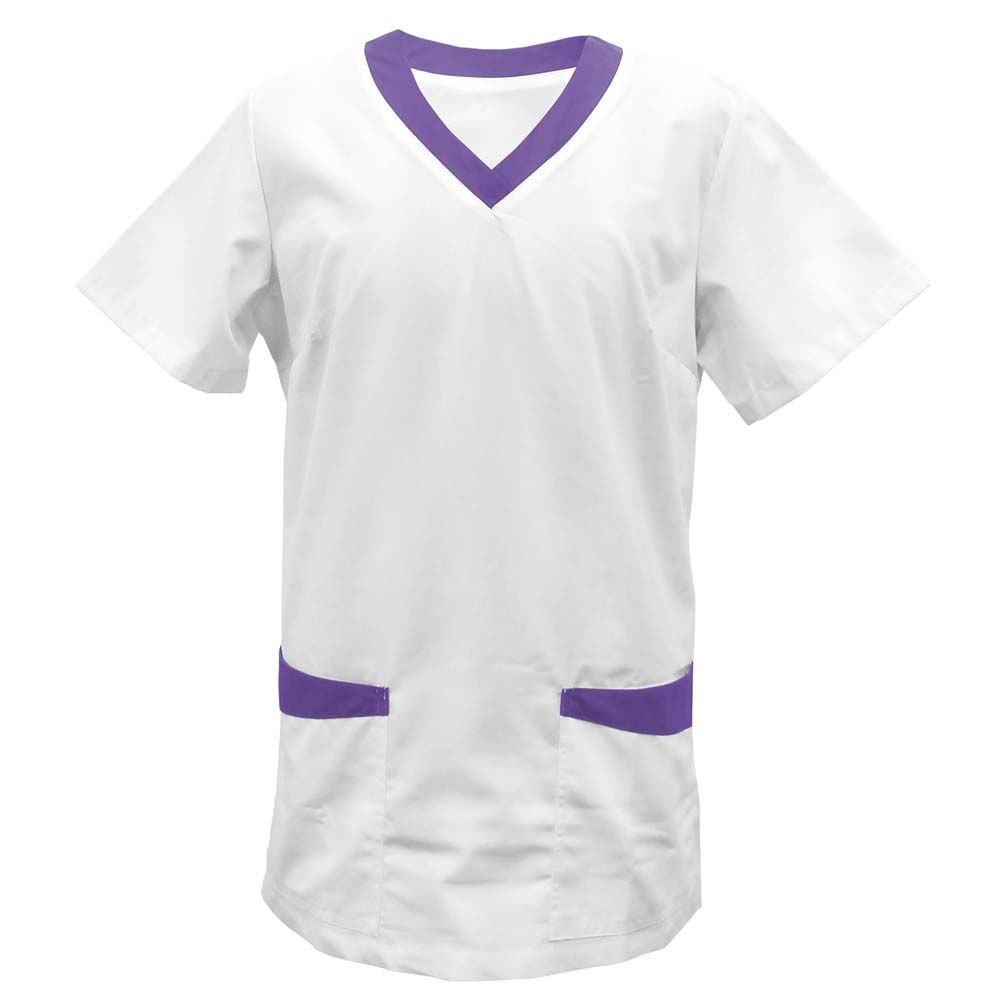 Exner Kasack, 2 Taschen, 175g, weiß Besatz purple, 5XL