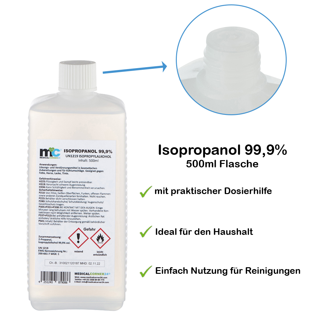 BIONACO 1000ml Desinfektion ohne Alkohol, 99,9 % Wirkungsgrad