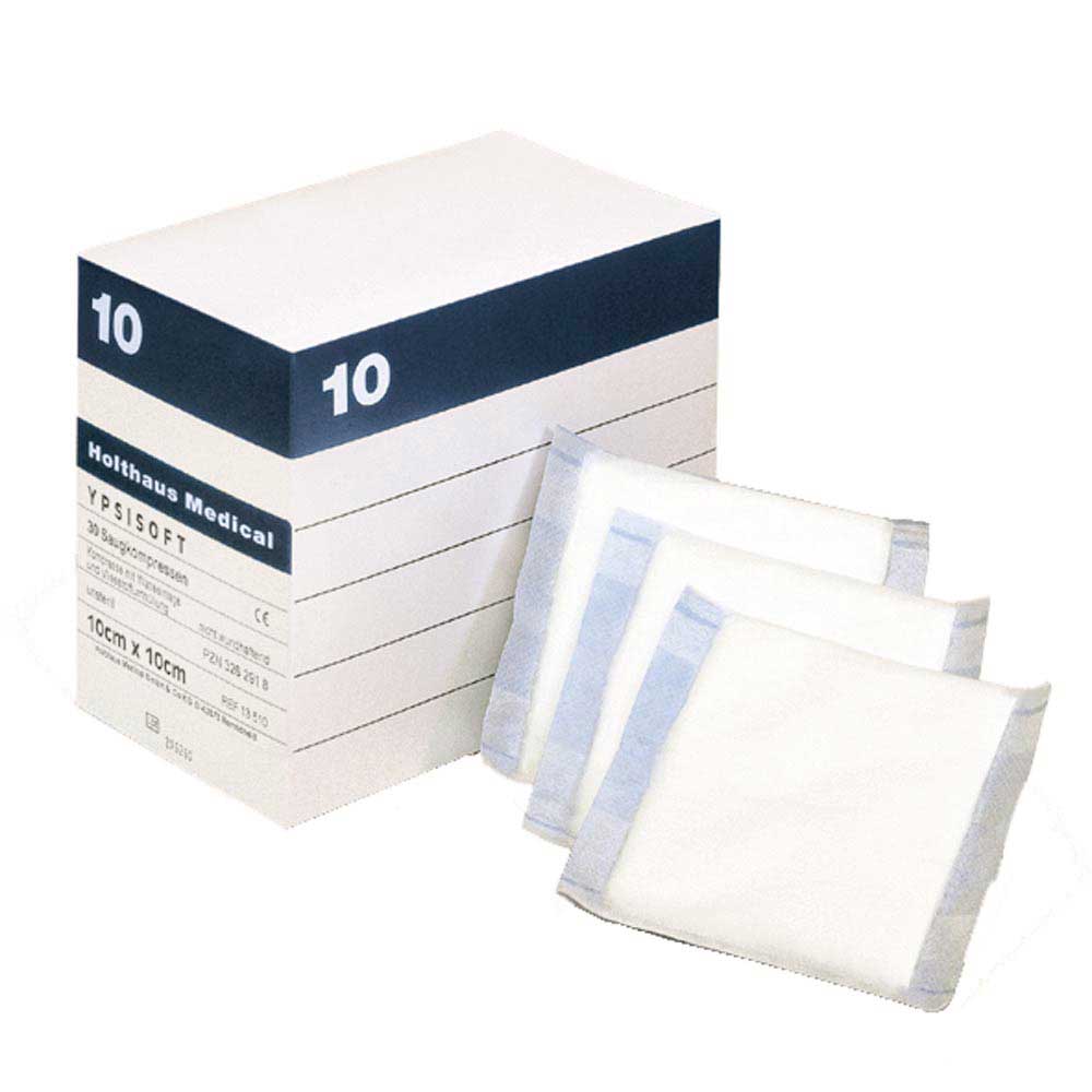 Holthaus Medical YPSISOFT Saugkompresse unsteril, 10x10cm, 30St