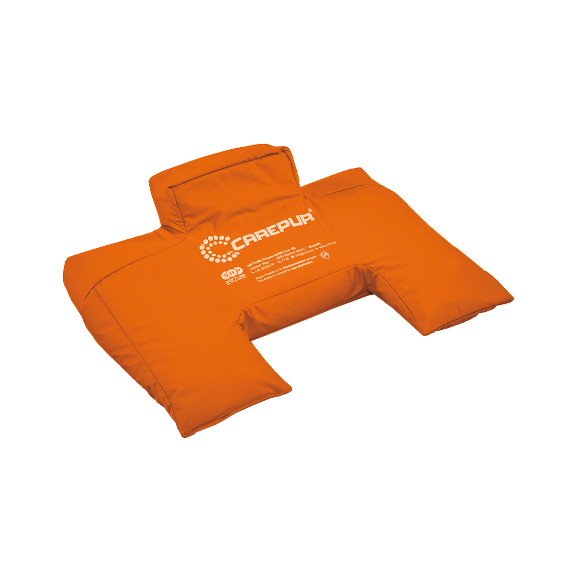 SHP CAREPUR Semi-Fowler-Kissen S, orange, 50 x 35 x 13 cm