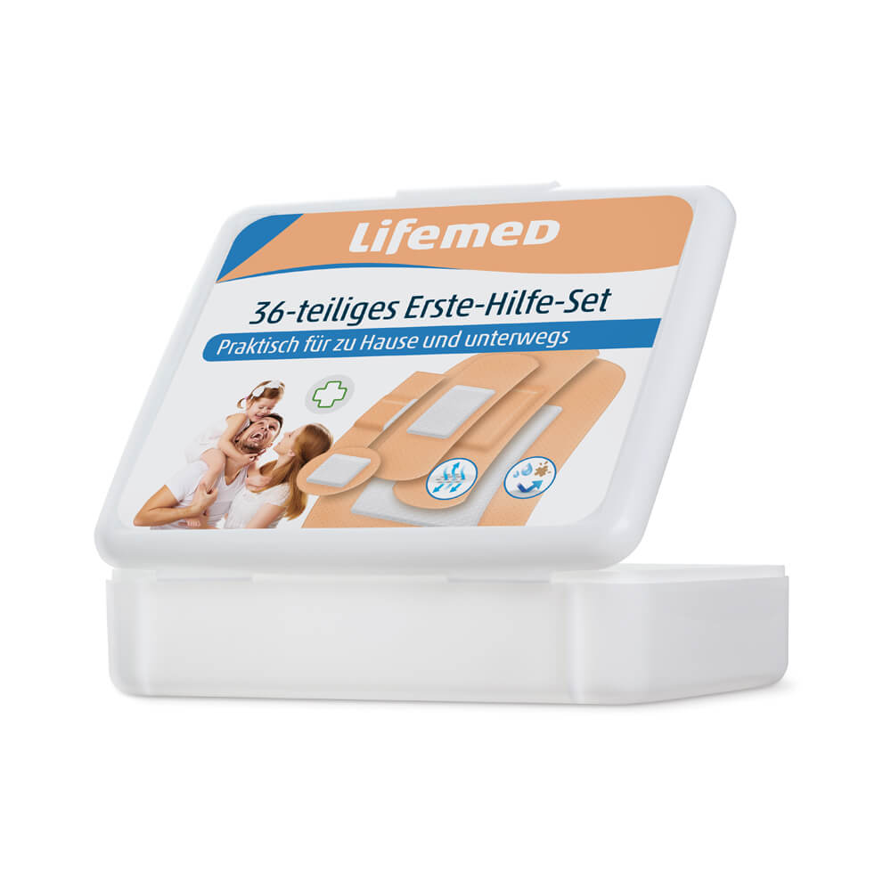 Erste-Hilfe-Set, Pflaster-Set, von Lifemed®, 36-teilig, 5 Größen