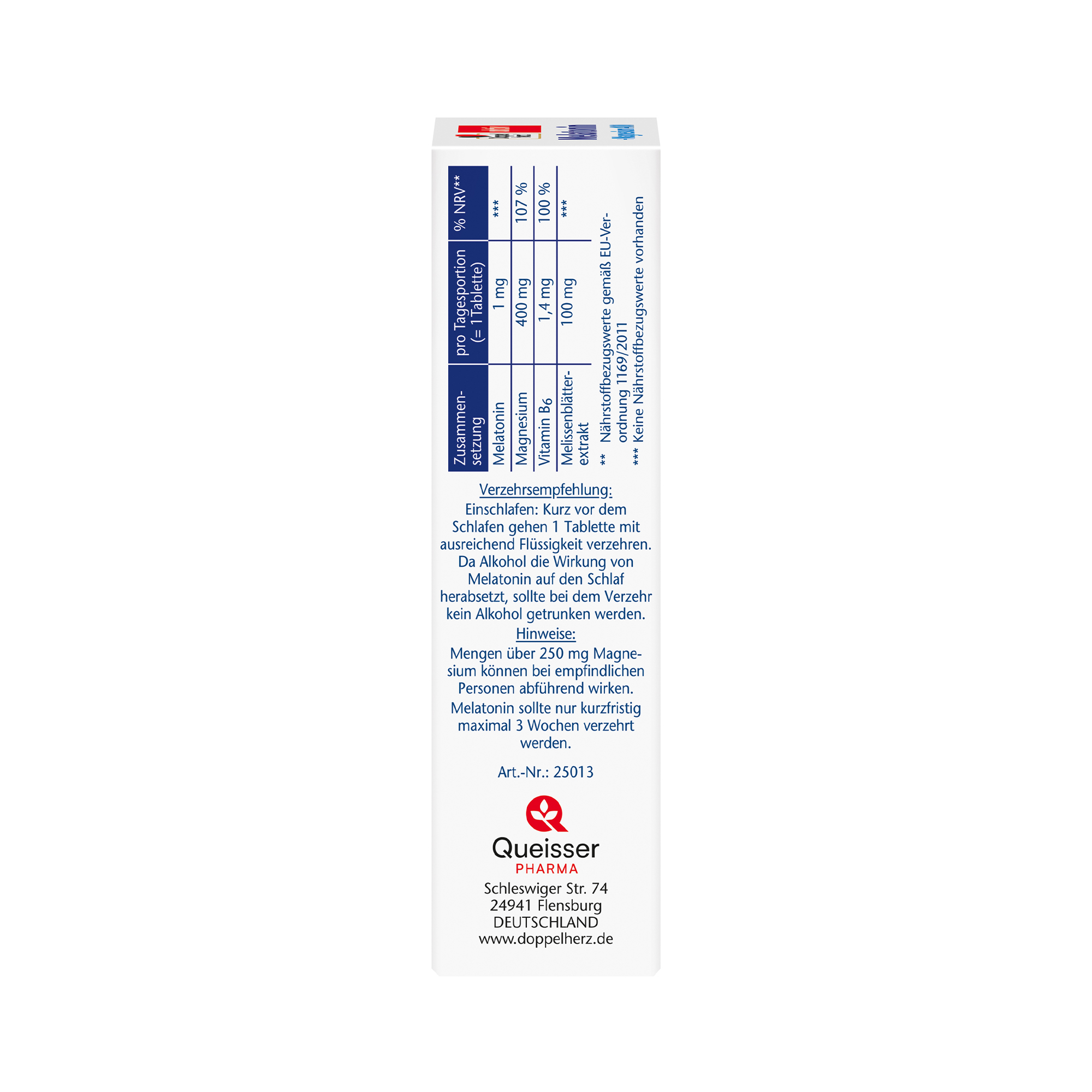 Doppelherz aktiv Melatonin + Magnesium 400, 30 Tabletten