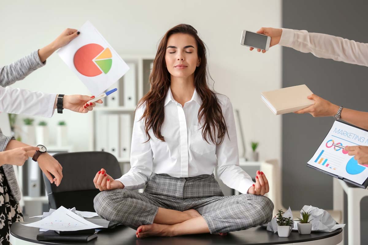 Nutzen Sie Entspannungstechniken, um den Stress der Arbeitswelt auszublenden