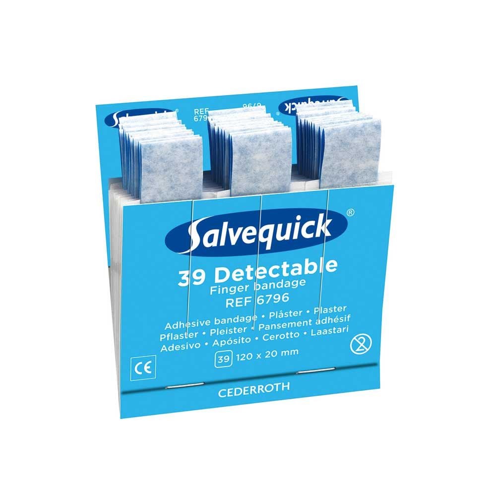 Cederroth Salvequick® Fingerverbände, 39 Detectable, 1 Refill