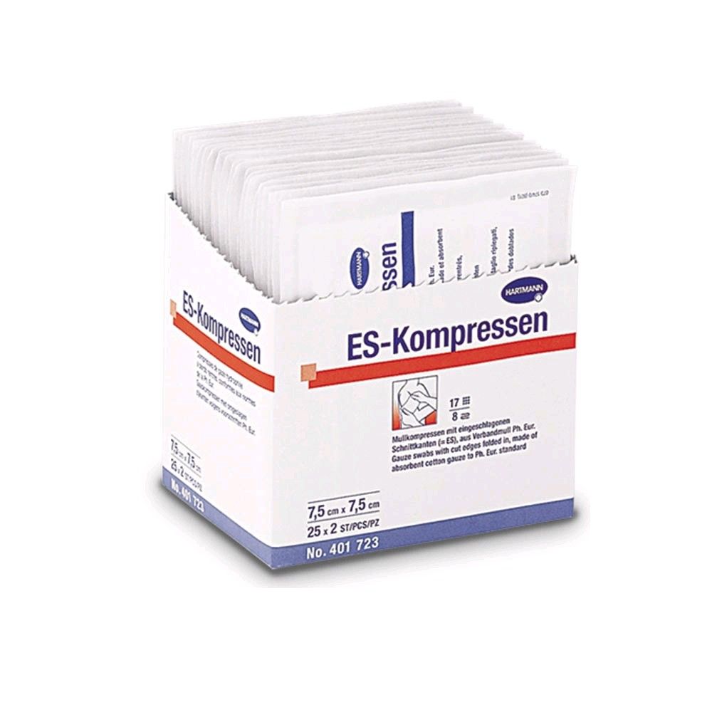 Hartmann ES-Kompressen steril 8-fach 5 x 5 cm, 5 x 2 Stück