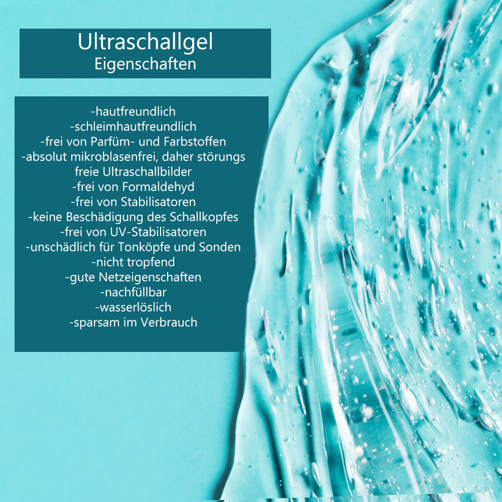 Ultraschallgel, Sonographiegel, Kontaktgel, Leitgel, Gel, 60 x 250 ml