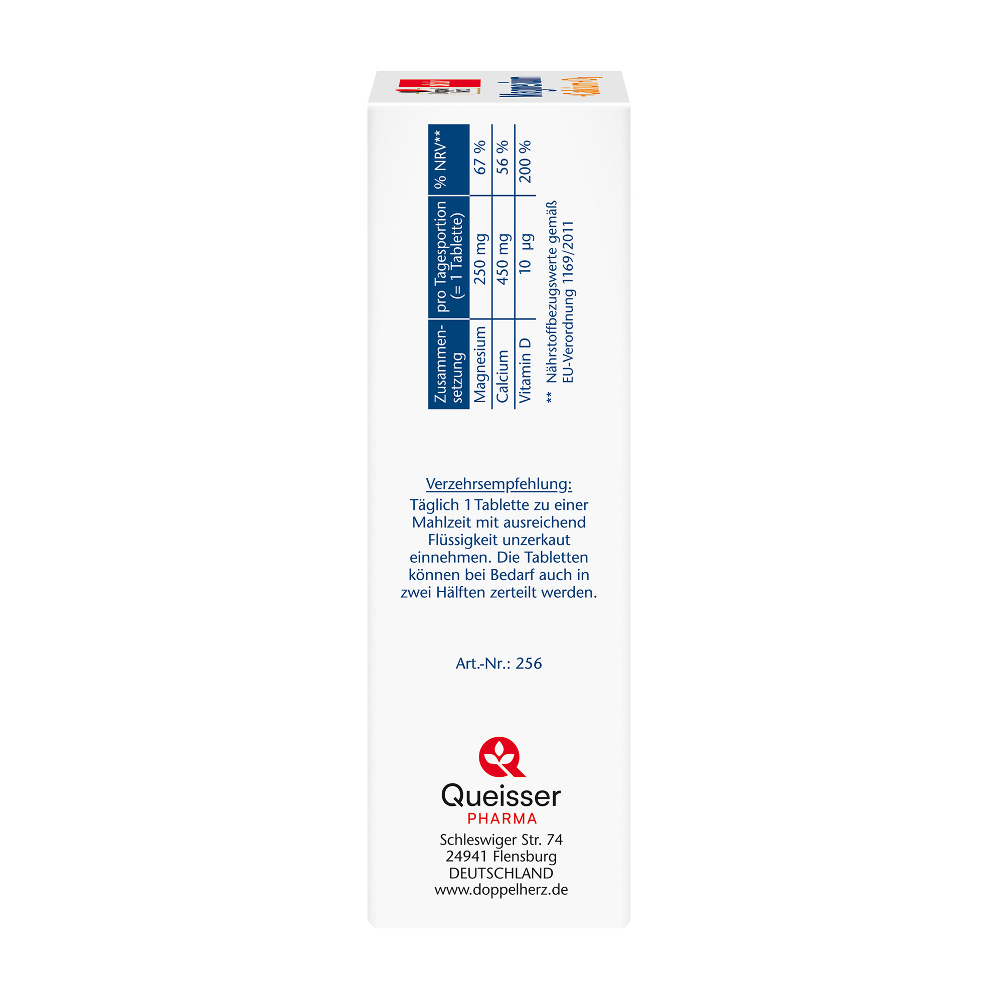 Doppelherz aktiv Magnesium + Calcium + Vitamin D3, 40 Tabletten