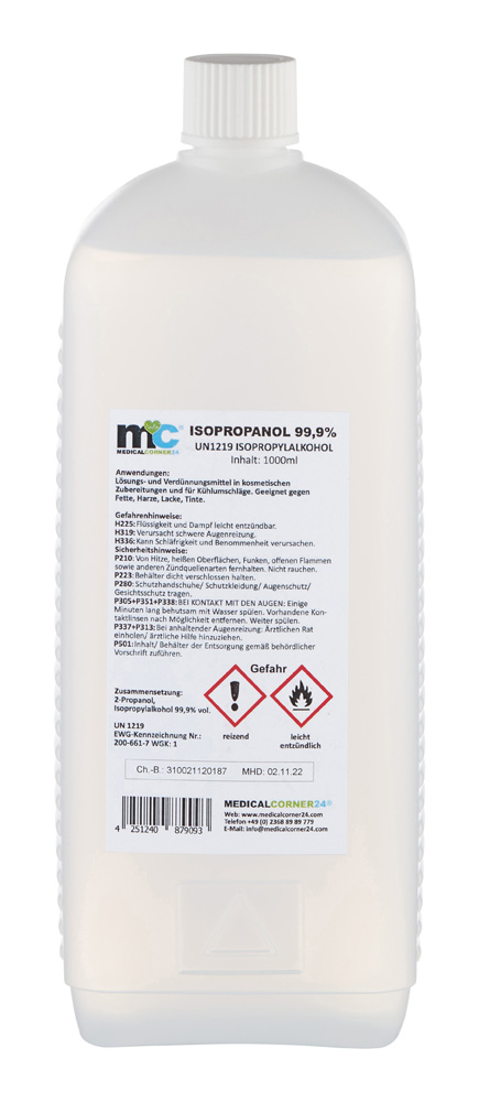 MC24 5x 1000 ml  Isopropanol 99,9% Isopropylalkohol Cleaner 2-Propanol