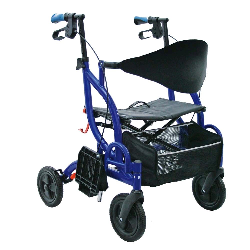 Careline OPTI-ROLLY, Rollator und Transportstuhl, klappbar, Korb