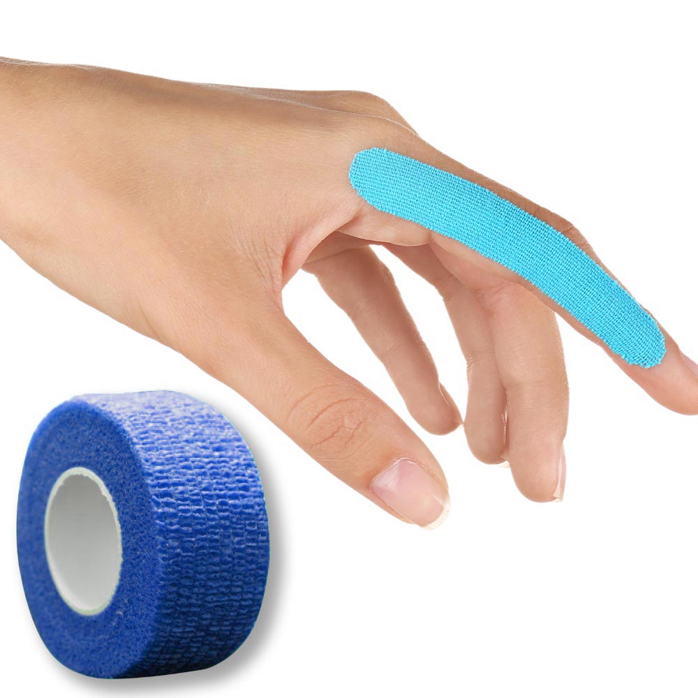 MC24® Fingertape color, kohäsiv, 2,5cmx4,5m, blau, 5St