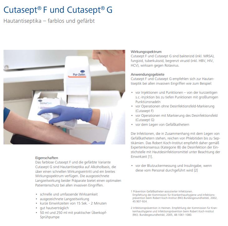 Cutasept F Desinfektionsspray Haut von Bode, Hautantiseptikum, 250 ml