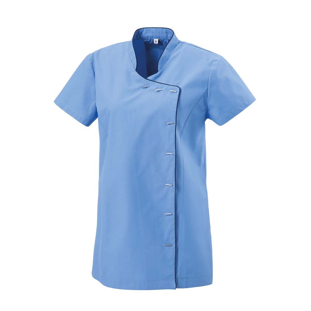 Exner Tunikajacke Paspel, 1/2-Arm, Asia, Rückenfalte, light blue, 4XL