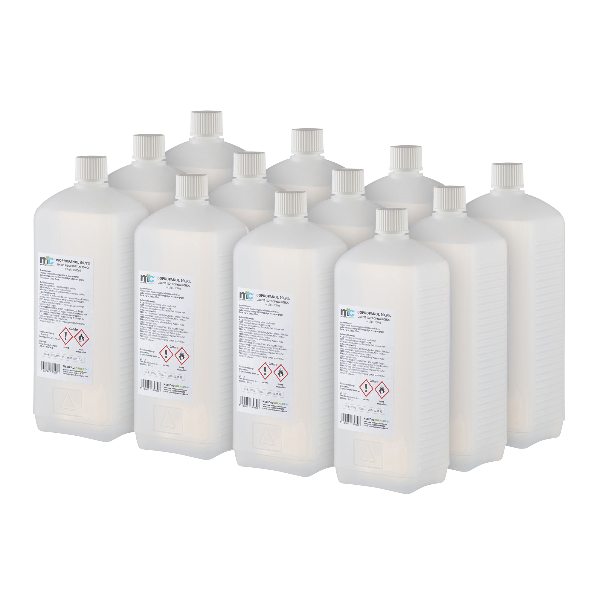 Isopropanol 99,9 %, Isopropylalkohol, Reinigung, 12x1 Liter