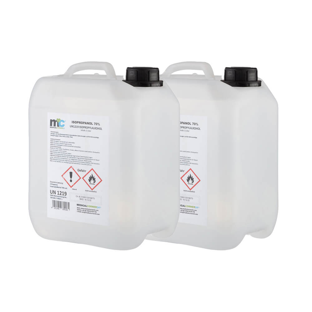 Isopropanol 70 %, Isopropylalkohol, Reinigung, 2x 5 L