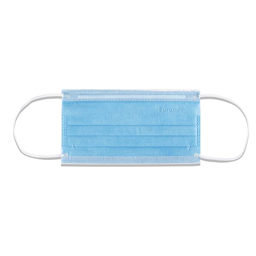 Monoart Protection Mundschutz von Euronda, 4-lagig, 50 St., blau