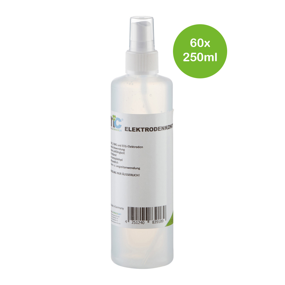 Elektroden Kontaktspray, Kontaktmittel für EKG, EMG, EEG, 60 x 250 ml