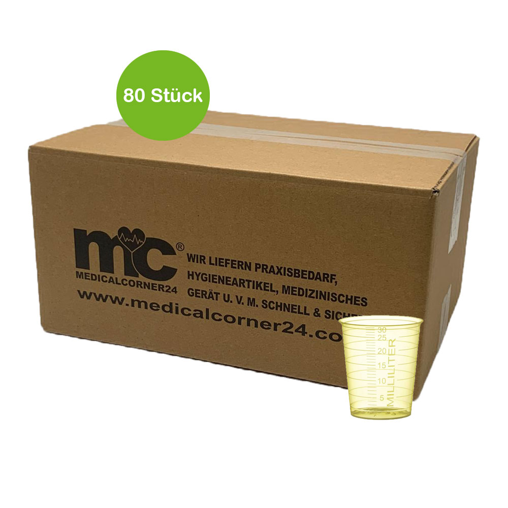 Med Comfort Einmal-Medizinbecher, 30ml, 80St, gelb