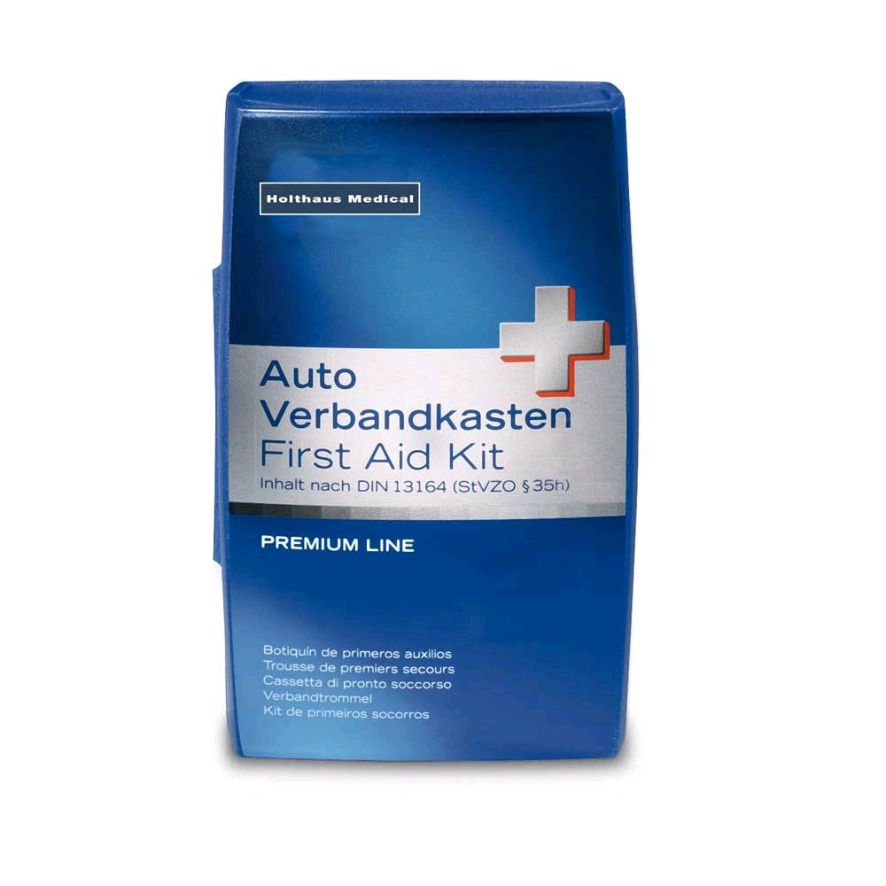 Holthaus Medical Premium KFZ Verbandskasten DIN 13164, blau, 1 Stück