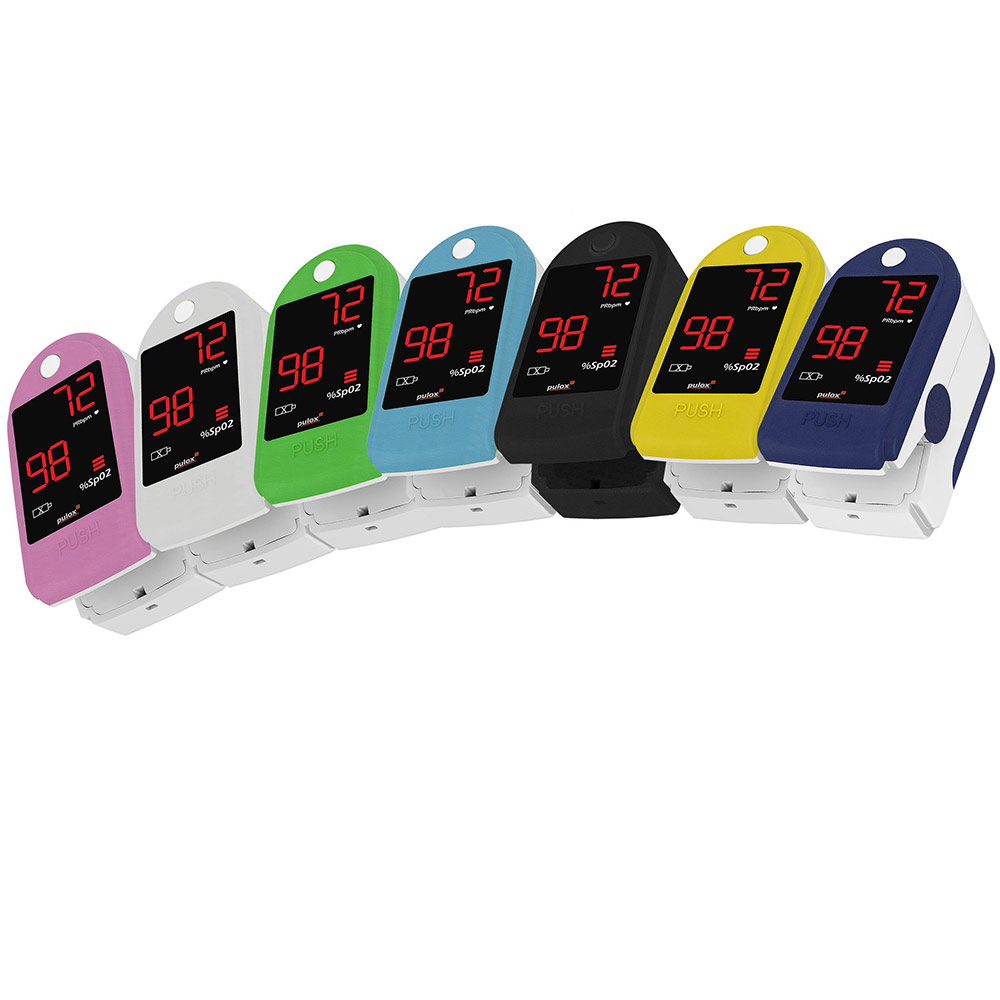 Pulox Finger-Pulsoximeter PO-100, mit LED-Anzeige, versch. Farben