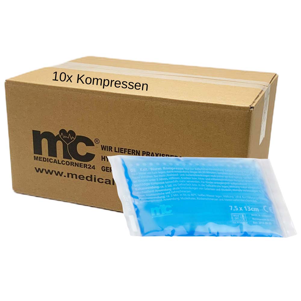Kalt Warm Kompresse, Gel, Mikrowellen geeignet, 8x13 cm, 10 St.
