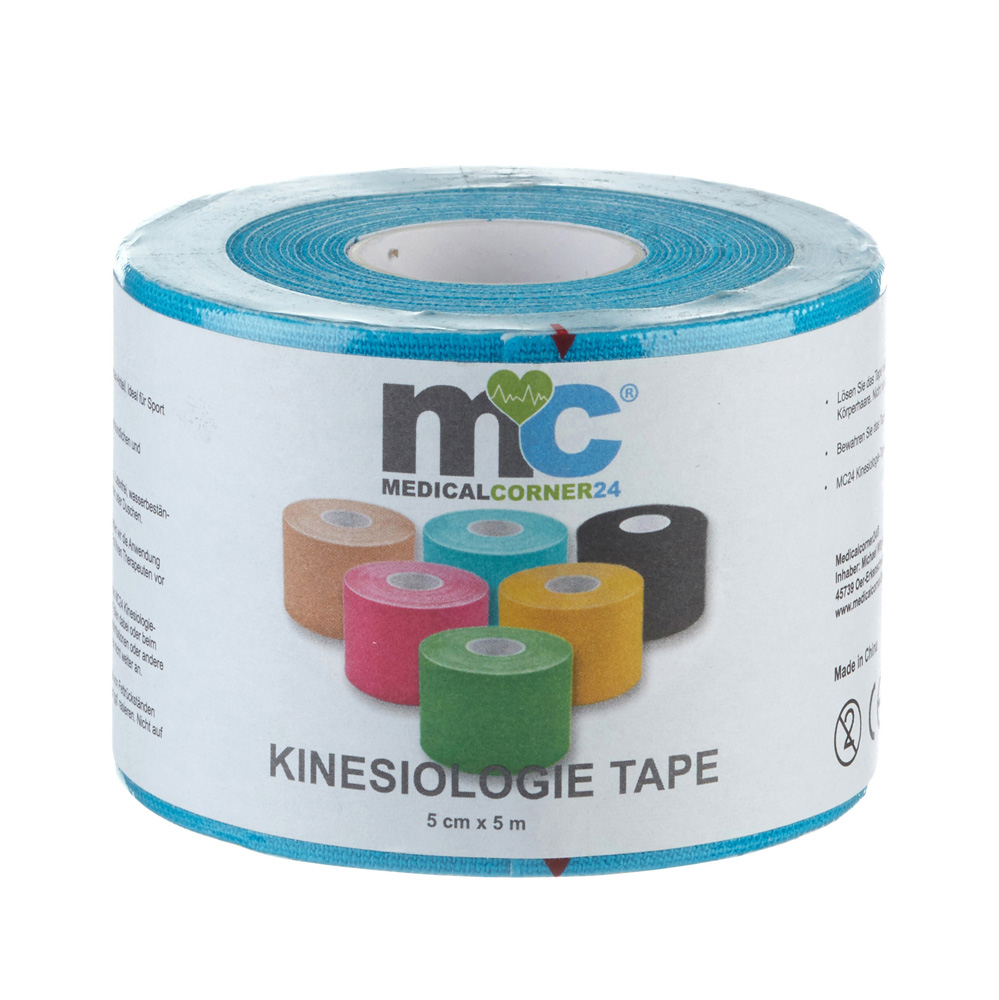 Power Kinesiologie Tapes, 5cm x 5m, 12 Rollen in sechs versch. Farben