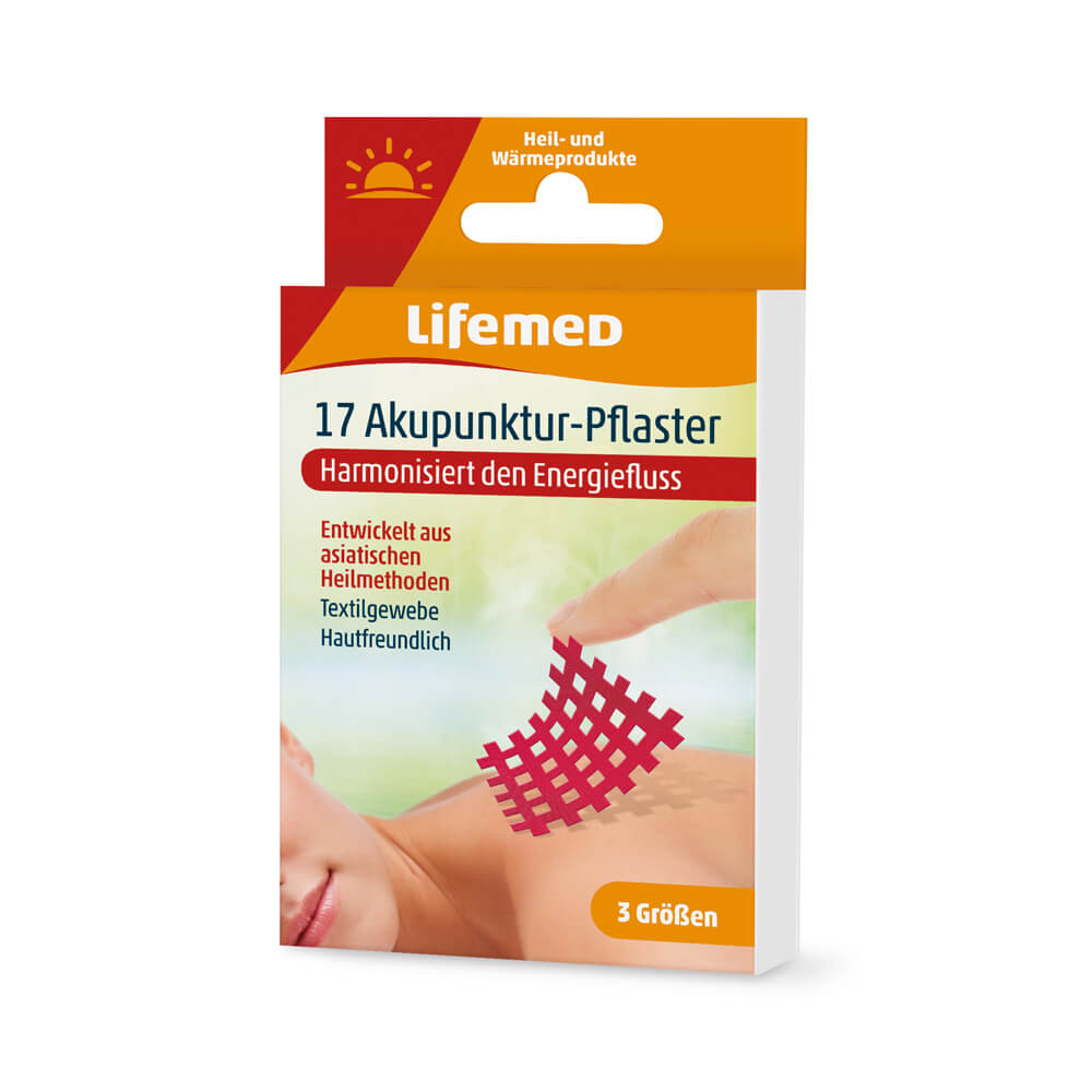 Akupunkturpflaster, Gitterpflaster, 3 Größen, von Lifemed®, 17 Stück