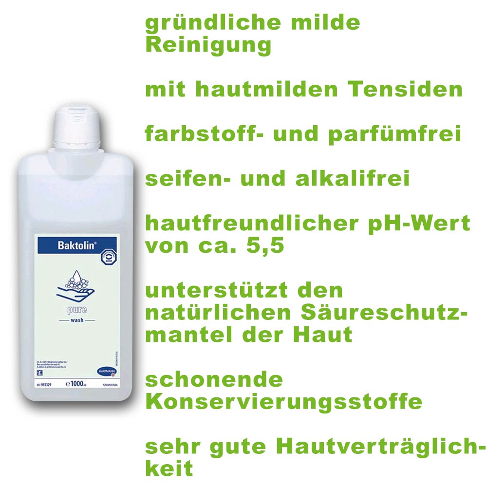 Baktolin pure, Waschlotion von Bode, für Hände und Körper, 1.000 ml