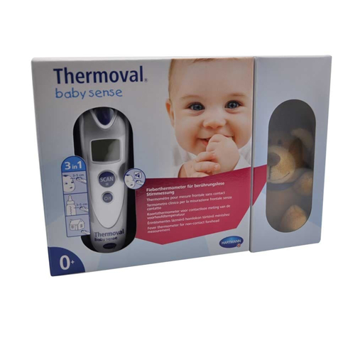 Thermoval-Fieberthermometer fürs Baby als Sonderedition mit Kuschelbär Das berührungsfreie Thermoval-Thermometer für Babys gibt es sogar inklusive Kuschelbär