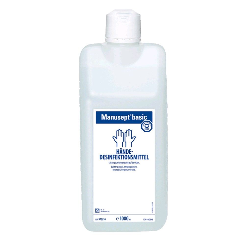 Bode Manusept® basic Händedesinfektion, farbstoff-/parfümfrei, 1000 ml