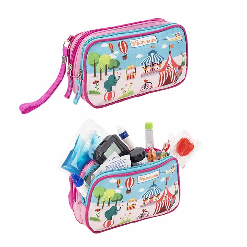 ELITE BAGS Diabetikertasche Kids DIA-S, Zirkus, rosa