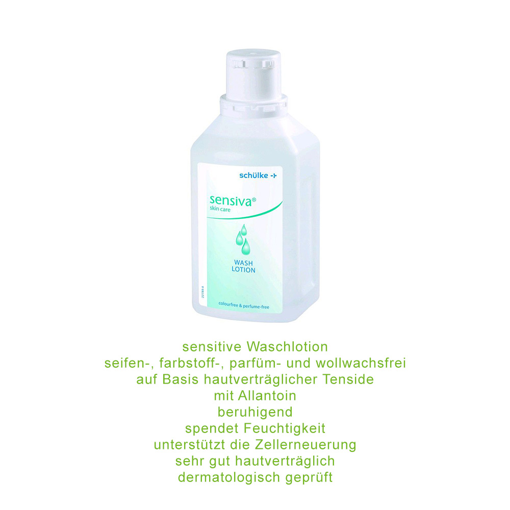 Schülke sensiva® wash lotion, Allantoin, seifen-/farbstofffrei, 500 ml