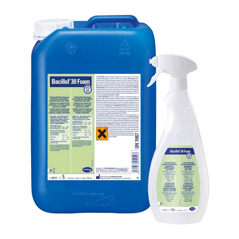 BODE Schnell-Desinfektionsmittel Bacillol® 30 Foam sensible Oberfläche