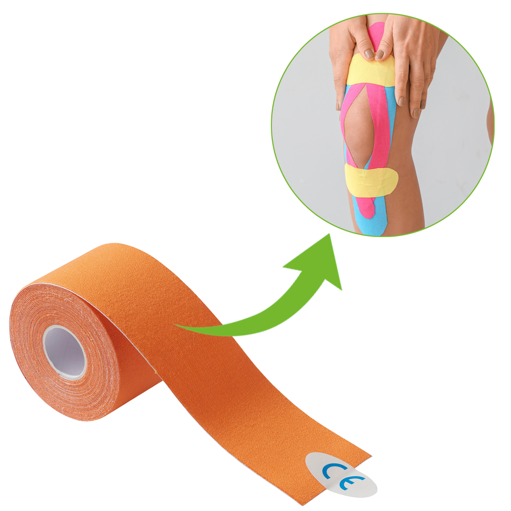 Medicalcorner24 Power Kinesiologie Tape, 5cmx5m, 1 Rolle, orange