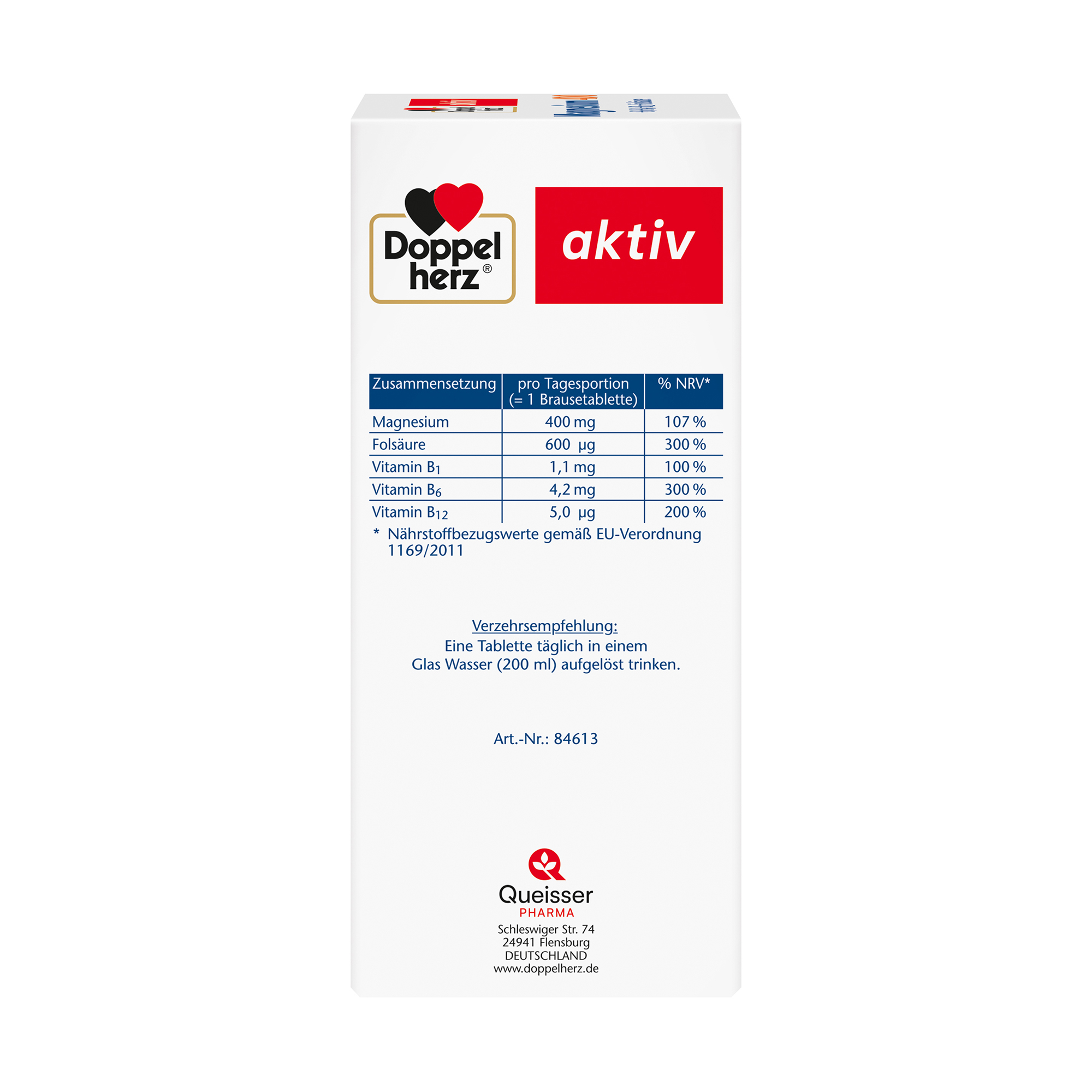 Doppelherz aktiv Magnesium 400 + B-Komplex, 6x15 Brausetabletten