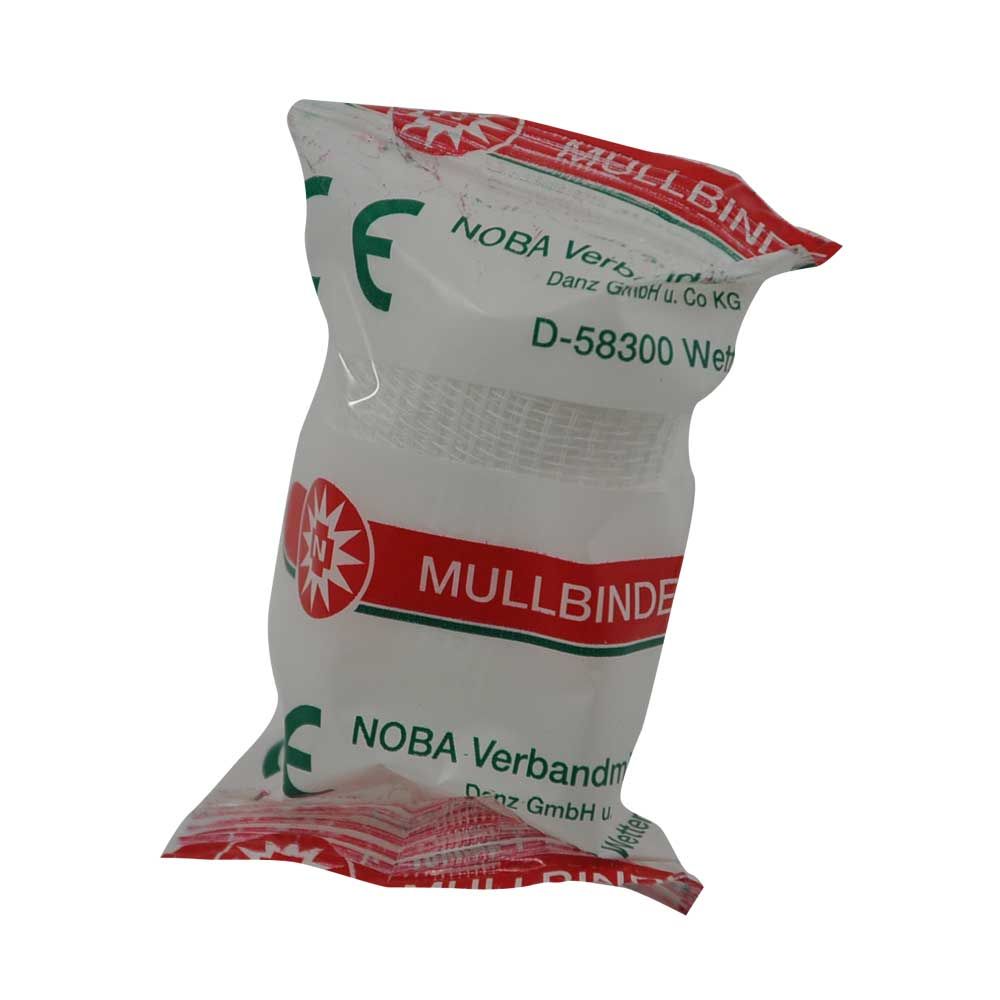 Noba Mullbinde, Fixierbinde, einzeln verpackt, 4cmx4m, 10St