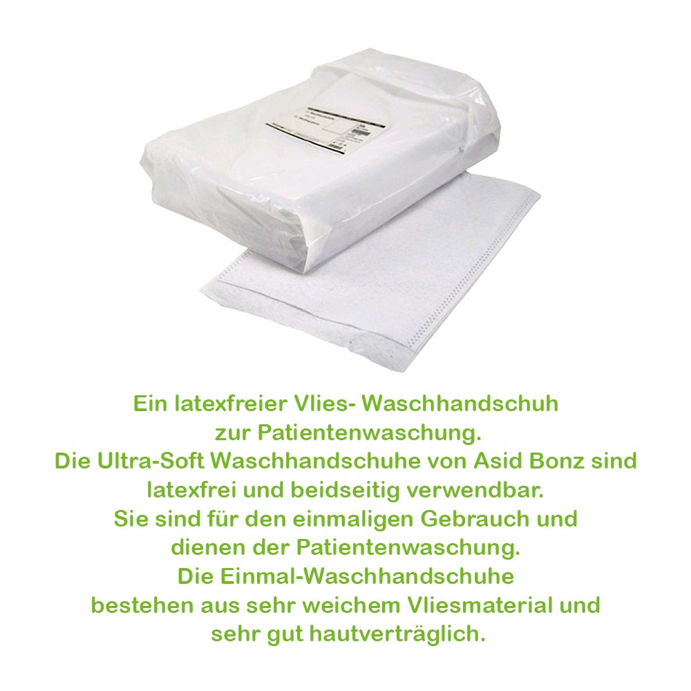 Asid Bonz Ultra-Soft Waschhandschuhe, 2-seitig, weiß, ca. 75 g/m²