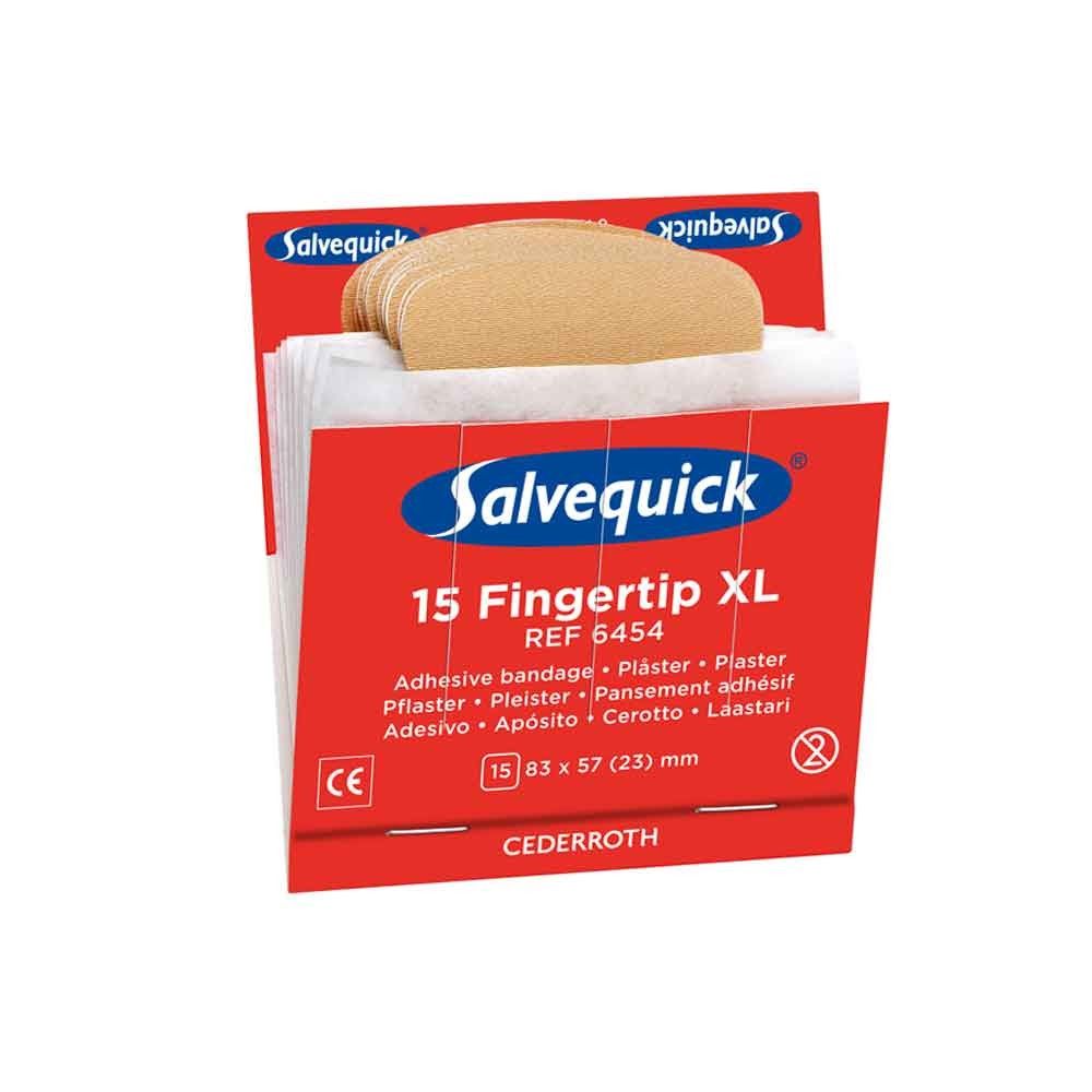 Cederroth Salvequick Pflasterstrips, Sofortpflaster, 15 Fingertip XL