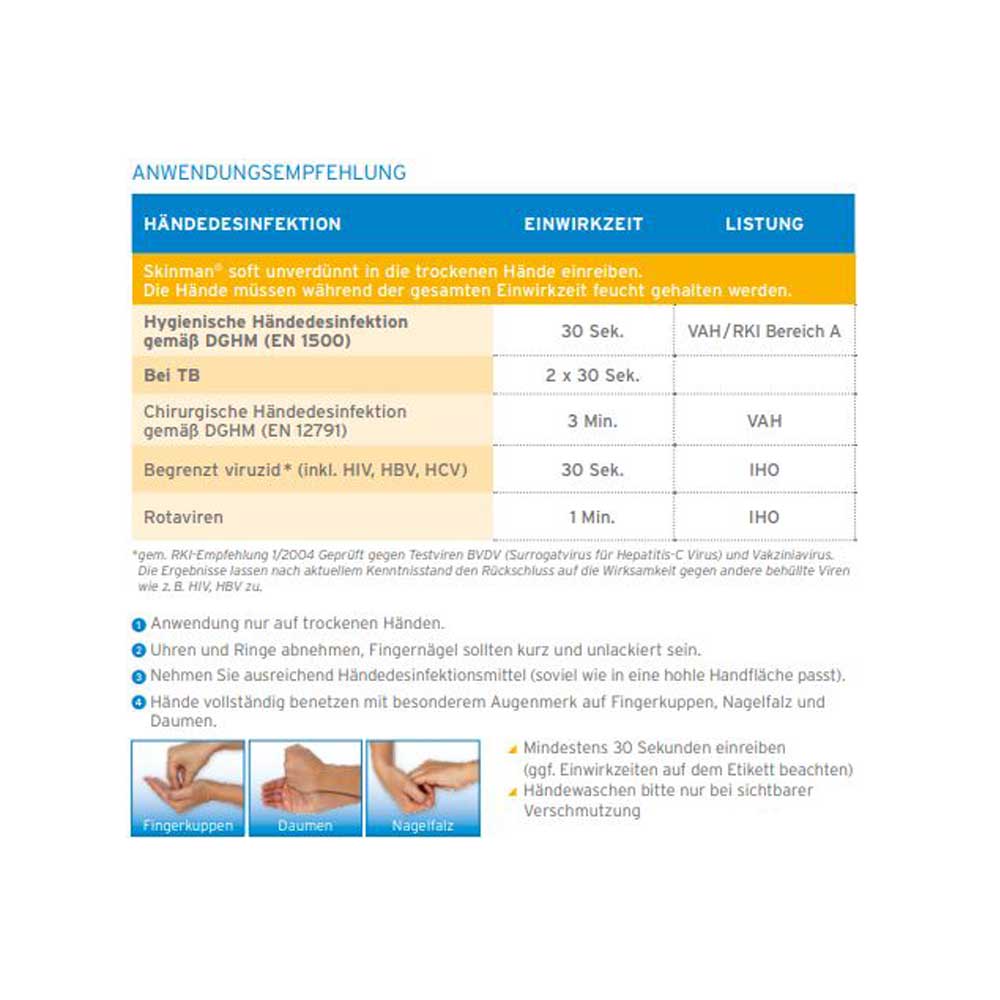 Ecolab Händedesinfektion Skinman Soft, 500 ml