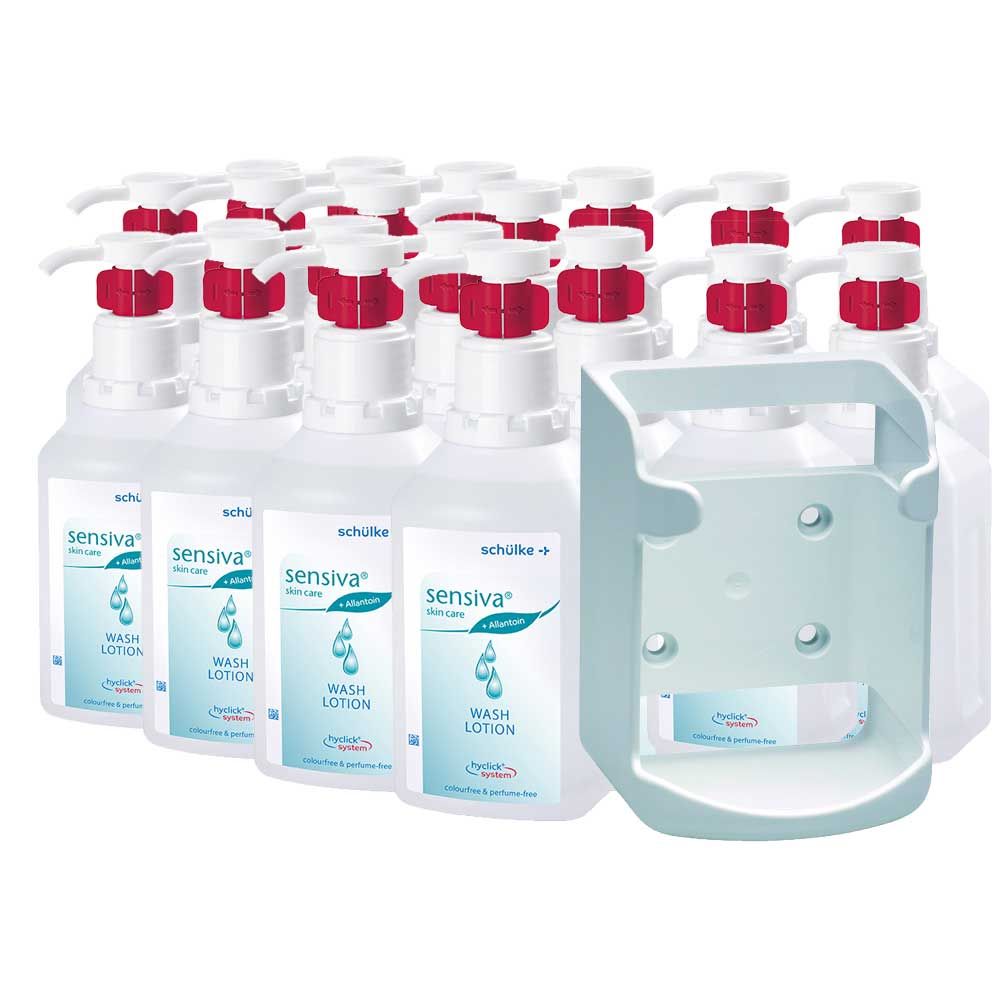 Schülke Set sensiva® Waschlotion 20x500ml, hyclick m. Wandspender