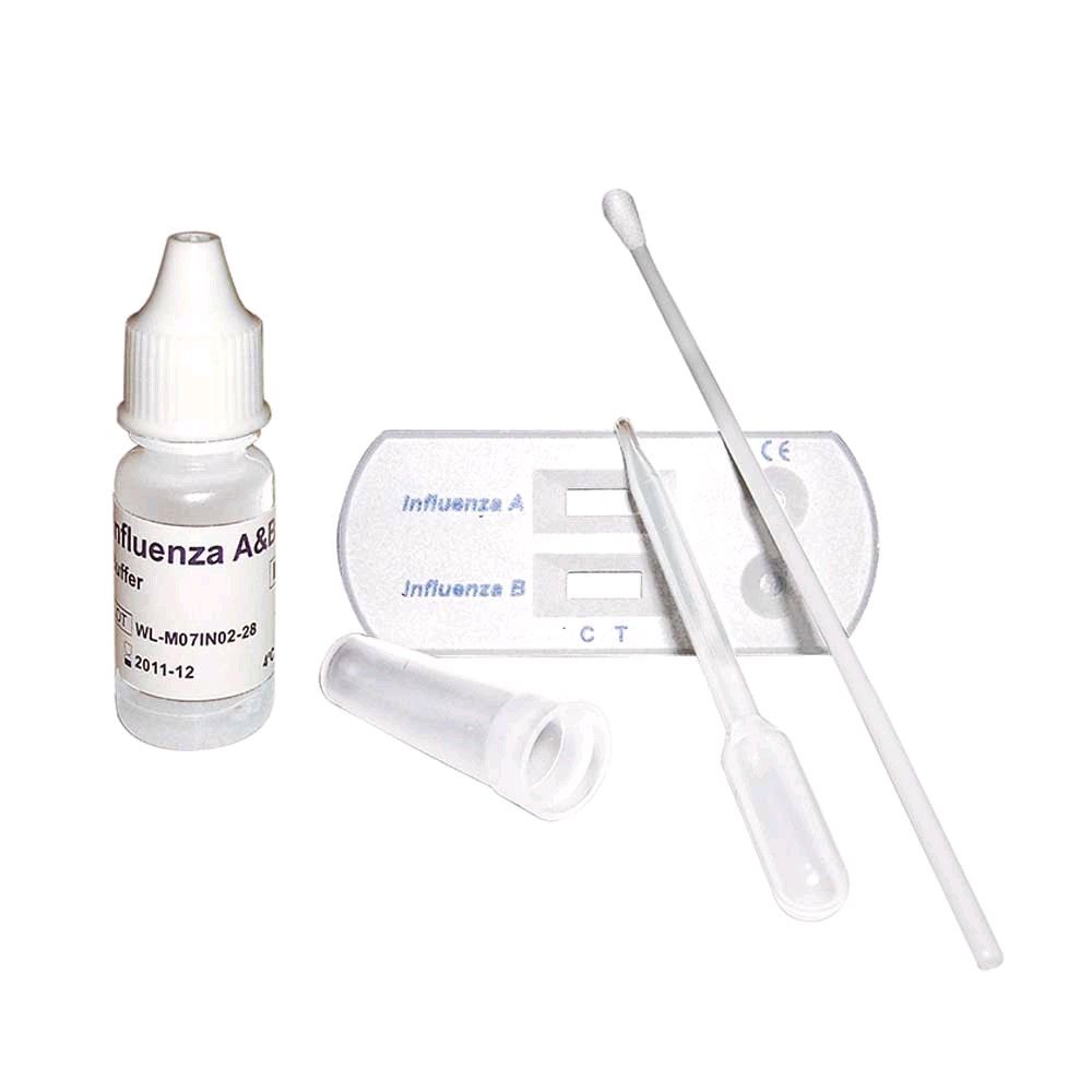 Ratiomed Influenza A/B Schnelltest, Nasenabstrich, Testkarte u Zubehör
