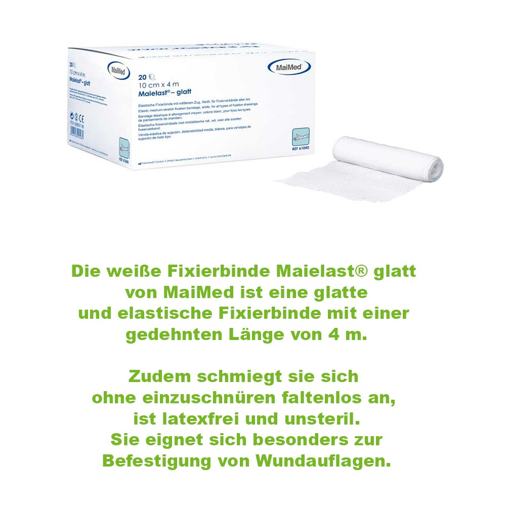 MaiMed Maielast-glatt, elastische Fixierbinde, unsteril, 4cmx4m, 20 St